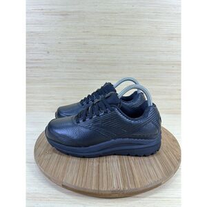 Brooks Addiction Walker 2 Black Leather Athletic Shoes Womens Size 6.5